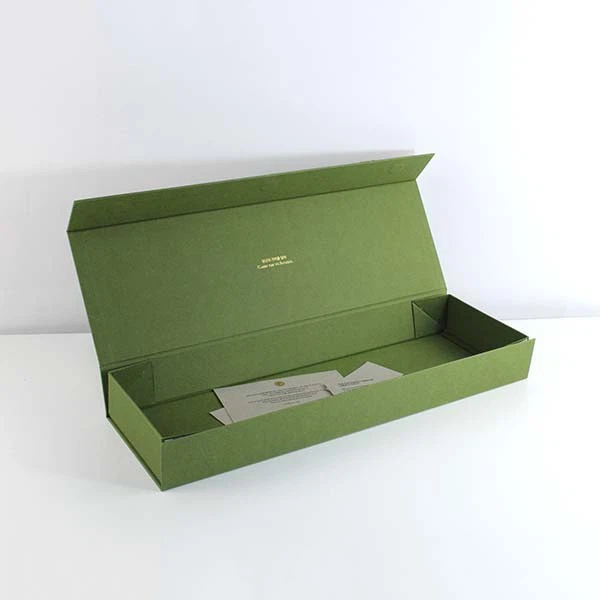 Green Texture Paper Magnetic Gift Box